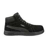 Puma Women's 630315 Iconic Black/Black Suede Mid Composite Safety Toe Metal Free Work Shoes ThatShoeStore