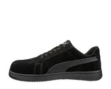 Puma Women's 640345 Iconic Black/Black Suede Low Composite Safety Toe Metal Free Work Shoes ThatShoeStore