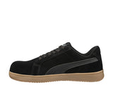 Puma Men's 640325 Iconic Black/Gum Suede Low Composite Safety Toe Metal Free Work Shoes ThatShoeStore