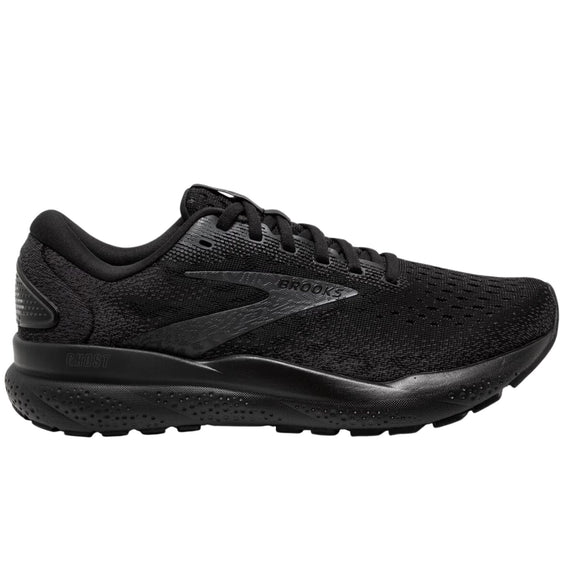 Brooks Men's 110418 020 Ghost 16 Black Black Ebony Cushion Support Running Shoes (WIDE)