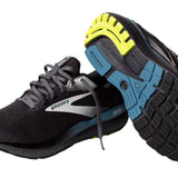 Brooks Men's 110418 046 Ghost 16 Black Ebony Blue Cushion Support Running Shoes ThatShoeStore
