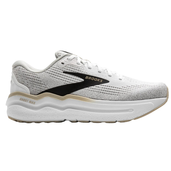 Brooks Men's 110431 125 Ghost Max 2 White Pelican Oyster Cushion Neutral Running Shoes