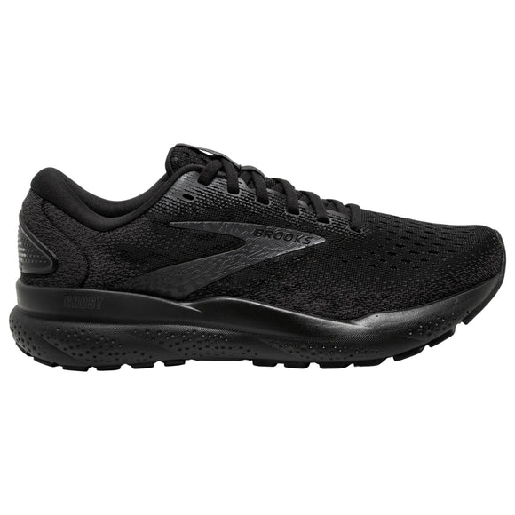 Brooks Women's 120407 020 Ghost 16 Black Black Ebony Cushion Support Running Shoes (WIDE)