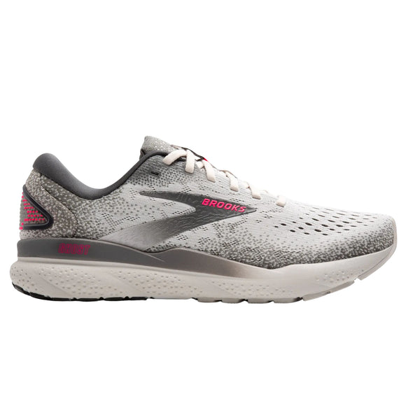 Brooks Women's 120407 006 Ghost 16 Grey Gargoyle Pink Cushion Support Running Shoes