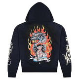 Ed Hardy Men's Sun Fade Navy Tiger Full Zip Boxy Hoodie ThatShoeStore