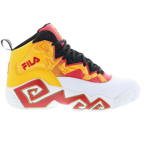 Fila Men's 1BM01746- 123  MB Jamal Mashburn White Gold Fusion Red Retro Basketball Shoes