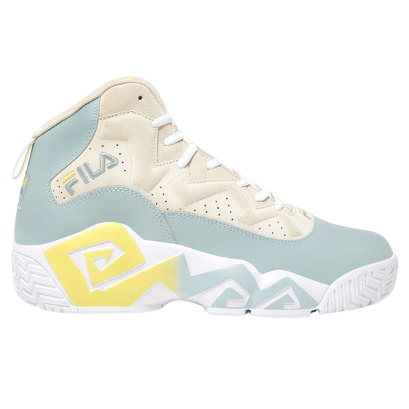 Fila Men's 1BM01866-107 MB Jamal Mashburn Egret Gray Mist Aurora Retro Basketball Shoes
