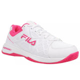 Fila Women's 5PM00606 154 Double Bounce 3 White Pink Pickleball Shoes ThatShoeStore
