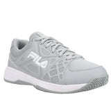 Fila Women's 5PM01803 071 Double Bounce 3 Gray White Silver Pickleball Shoes ThatShoeStore
