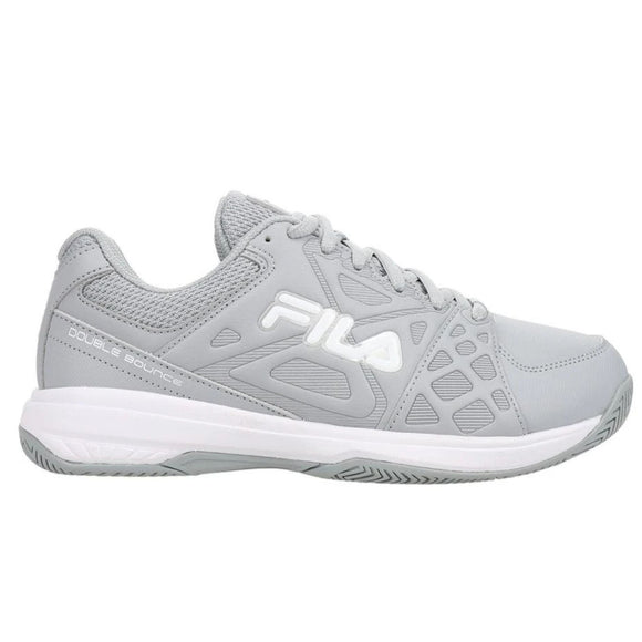 Fila Women's 5PM01803 071 Double Bounce 3 Gray White Silver Pickleball Shoes