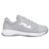 Fila Women's 5PM01803 071 Double Bounce 3 Gray White Silver Pickleball Shoes ThatShoeStore