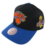 Mitchell and Ness New York Knicks 3X Champions Banner Pro Pinch Snap Back Hat ThatShoeStore