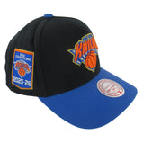 Mitchell and Ness New York Knicks 3X Champions Banner Pro Pinch Snap Back Hat ThatShoeStore