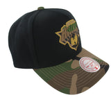 Mitchell and Ness New York Knicks X Wu-Tang Collaboration Camo Pro Pinch Snapback Hat ThatShoeStore