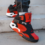 Patrick Ewing Athletics Men's 1BM01784 602 ROGUE X DEATH ROW RECORDS Red Black Basketball Shoes ThatShoeStore