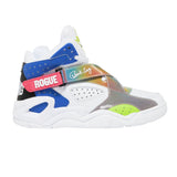 Patrick Ewing Athletics Men's 1EW02656-171  Rogue White Black Blue Acid Lime Basketball Shoes ThatShoeStore