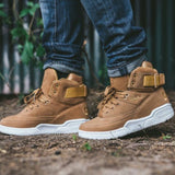 Patrick Ewing Athletics Men's 1EW90196-920 33 HI Tan White Basketball Shoes ThatShoeStore