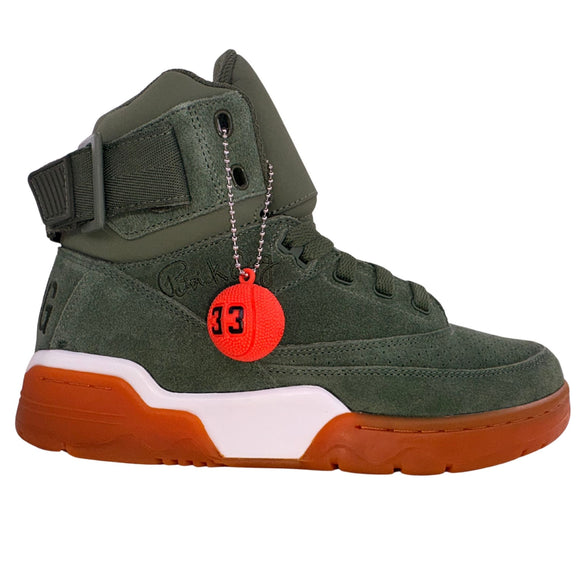 Patrick Ewing Athletics Men's 1EW90212-363 33 HI Chive Green White Gum Basketball Shoes