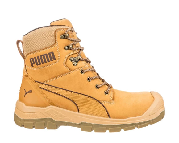 Puma Men's 630725 Conquest High Wheat Waterproof Composite Safety Toe Metal Free Side-Zipper 7