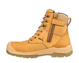 Puma Men's 630725 Conquest High Wheat Waterproof Composite Safety Toe Metal Free Side-Zipper 7" Work Boots ThatShoeStore