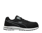 Puma Men's 643185 Front Side Black Gray Low Composite Safety Toe Metal Free Work Shoes ThatShoeStore