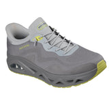 Skechers Men's 183421 UNO Glide-Step Air Gliders Slip-ins Gray Lime Air-Cooled Memory Foam Skech-Air Casual Shoes ThatShoeStore