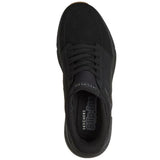 Skechers Men's 183432 Rovino Lite Dress in Knit Slip-ins Black Air-Cooled Memory Foam Contour Foam Casual Shoes ThatShoeStore