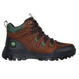 Skechers Men's 256007 John Deere Rickter Tasker Relaxed Fit Waterproof Mid-Top Lace-Up Dark Brown Work Boots ThatShoeStore