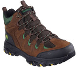 Skechers Men's 256007 John Deere Rickter Tasker Relaxed Fit Waterproof Mid-Top Lace-Up Dark Brown Work Boots ThatShoeStore