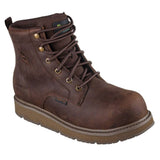 Skechers Men's 256112 John Deere Flex-Wedge Ranger Grizzly Creek Waterproof Safety Toe Metal Free Brown Slip Resistant Work Boots ThatShoeStore