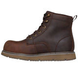 Skechers Men's 256112 John Deere Flex-Wedge Ranger Grizzly Creek Waterproof Safety Toe Metal Free Brown Slip Resistant Work Boots ThatShoeStore