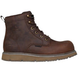 Skechers Men's 256112 John Deere Flex-Wedge Ranger Grizzly Creek Waterproof Safety Toe Metal Free Brown Slip Resistant Work Boots ThatShoeStore