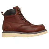 Skechers Men's 256131 John Deere Kadmiel Red Brown Waterproof Air-Cooled Memory Foam Work Boots ThatShoeStore