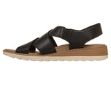 Skechers Women's 113893 BOBS Arch Fit Oasis Cozy Crosser Black Vegan Arch Fit Sandals ThatShoeStore
