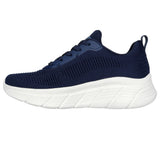 Skechers Women's 117385 BOBS Sport B Flex Hi Flying Hi Navy Memory Foam Casual Shoes ThatShoeStore