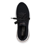 Skechers Women's 177570 Street Hazel Pretty Knitty Knit Lace-Up Black Casual Shoes ThatShoeStore