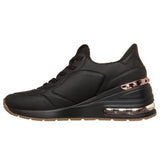 Skechers Women's 186110 Slip-Ins Snoop Dogg Million Air Luxe Daze Black Memory Foam Casual Shoes ThatShoeStore