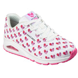 Skechers Women’s 190006 Jason Naylor UNO Live Life Colorfully White Pink Memory Foam Casual Shoes ThatShoeStore