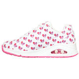 Skechers Women’s 190006 Jason Naylor UNO Live Life Colorfully White Pink Memory Foam Casual Shoes ThatShoeStore