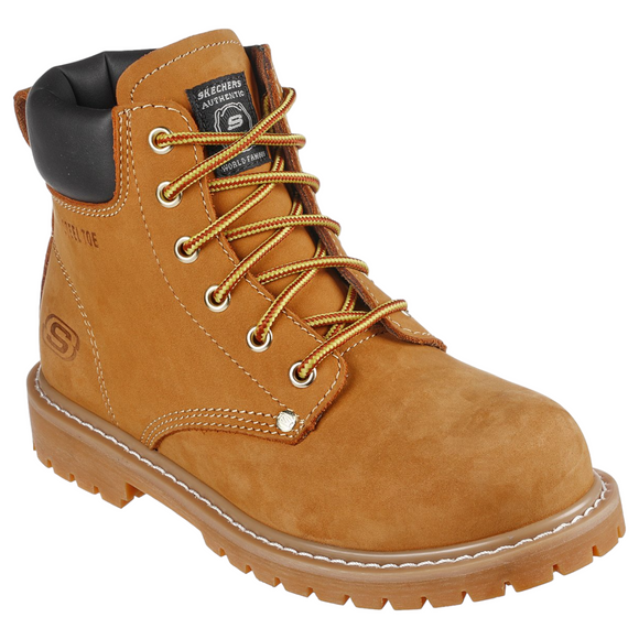Skechers Women's 108066 Cottonwood Etah Wheat Gum Steel Toe Work Boots