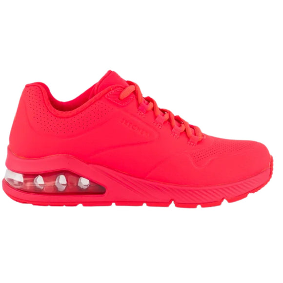 Skechers Women's 155634 UNO 2- Great Kolor Neon Coral Casual Shoes