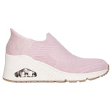 Skechers Women's 177523 Uno Wedge-Kickin' Knit Blush Pink Slip-ins  Casual Shoes ThatShoeStore
