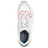 Skechers Women's 177930 Jen Stark: Uno -Drizzl'n Rainbow White Multi Casual Shoes ThatShoeStore