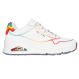 Skechers Women's 177930 Jen Stark: Uno -Drizzl'n Rainbow White Multi Casual Shoes ThatShoeStore