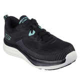 Skechers Men's 200199 Jevion Black White Safety Toe Metal Free Work Shoes ThatShoeStore