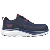Skechers Men's 200199 Jevion Navy Safety Toe Metal Free Work Shoes ThatShoeStore