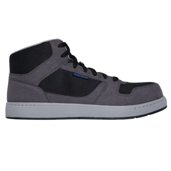 Skechers Men's 200242 Watab- Shred Shield Gray Black Safety Toe Metal Free Work Shoes