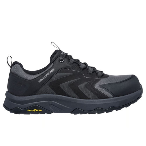 Skechers Men's 200255 Speed-Flex Trekker Black Safety Toe Metal Free Work Shoes (WIDE)