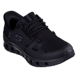 Skechers Men's 200337 Glide-Step Pro Black Water Repellent Slip-ins Work Shoes ThatShoeStore
