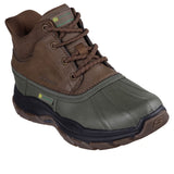 Skechers Men's 256026 John Deere Slip-ins Respected Swamper Olive Brown Waterproof Work Shoes ThatShoeStore